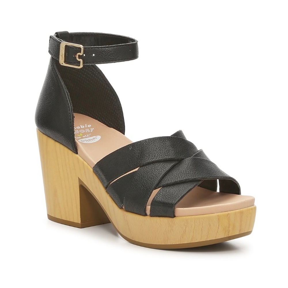 Dr. Scholl’s Blissful Platform Sandal Black Size 6